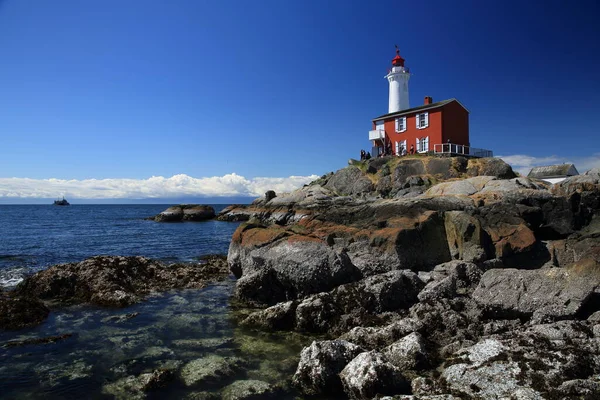 Lieu Historique National Phare Fisgard Long Côte Pacifique Près Victoria — Photo