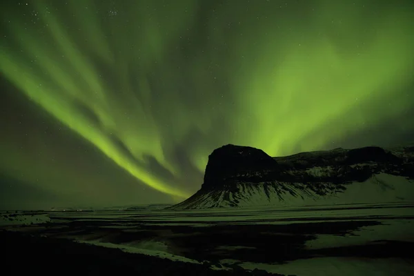 Luci Settentrionali Skaftafell Ghianda Meridionale Islanda — Foto Stock