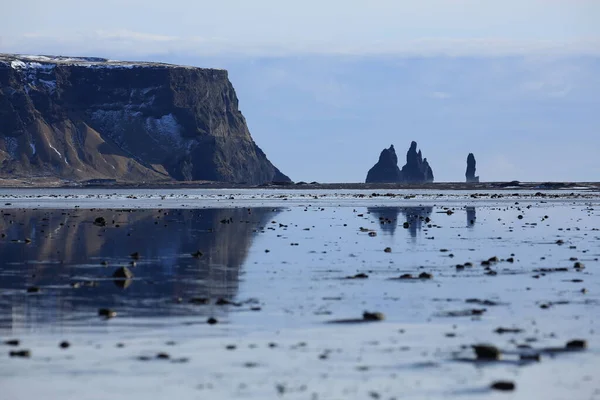 Spiaggia Reynisfjara Nell Area Islanda — Foto Stock