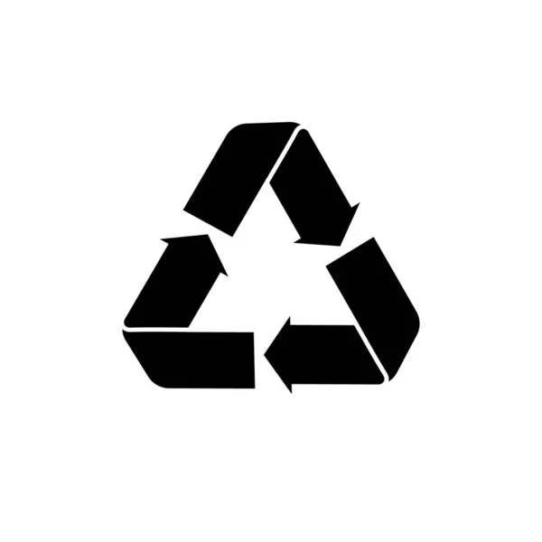 Recycling-Zeichen isoliert auf weißem Hintergrund. Recycling-Ikone im trendigen flachen Stil. Recycling-Symbol für Web, Logo, App, UI, Print. Ökologie und Bioschutz. Konzept für saubere Natur. Abfall wiederverwerten. Vektor. — Stockvektor