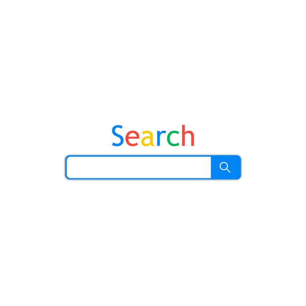 Search bar field. Simple browser window isolated on white background. Browser search. Interface element with search button. Search Bar for UI. Address panel in web. Data search. Frame web site. Vector — Stock Vector