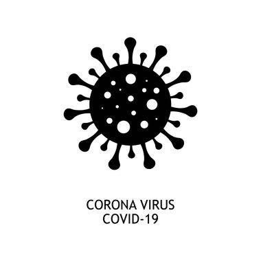 Coronavirus, 2019-ncov, covid-19, cov2019-ncov. Bakteri ve mikrop hücresi izole edildi. İnsan enfeksiyonu. Grip salgını, solunum. Sembol HIV ya da kanser. Bağışıklık sistemi logosu. Vektör.