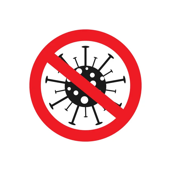Zatrzymać Koronawirusa Ikona Wirusa Korony Epidemia Powieści Oznaka Ostrożnego Koronawirusu — Wektor stockowy