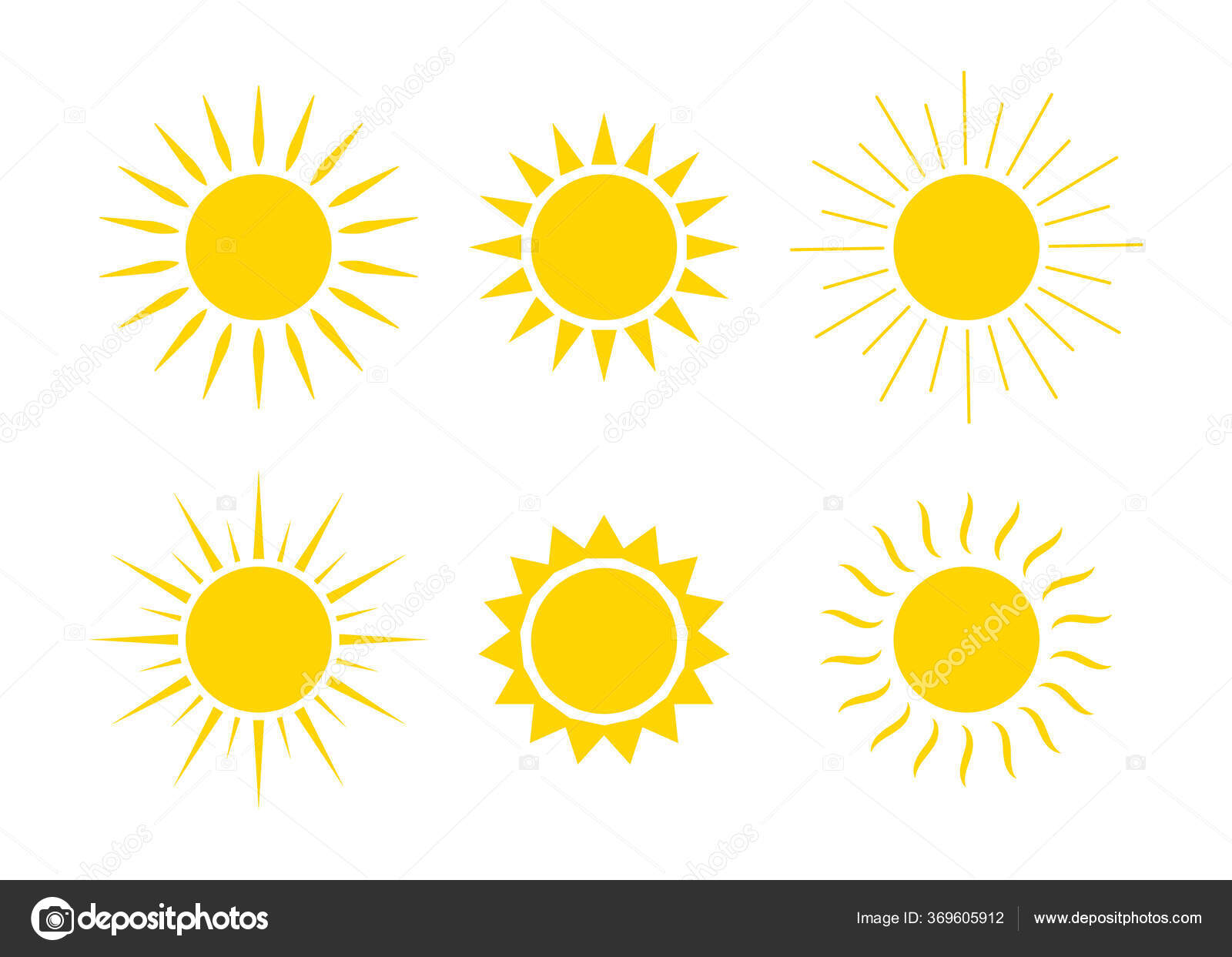 Logo Matahari Ikon Matahari Terbit Matahari Terbenam Dengan Sinar Matahari Stok Vektor Wise Ant 369605912