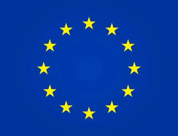 Bandiera Europea Stelle Dell Cerchio Unione Europea Parlamento Europeo Stelle — Vettoriale Stock