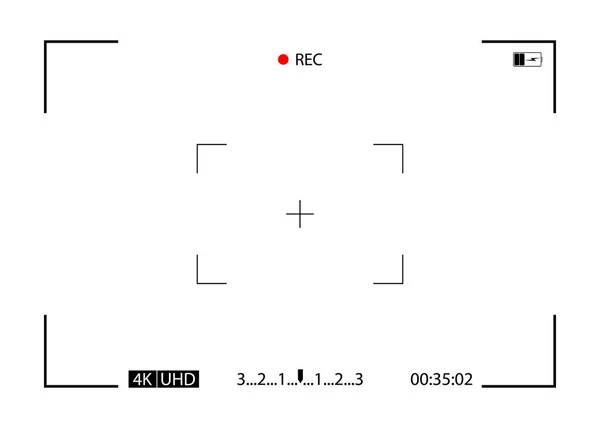 摄像录像 框架结构 焦点和Rec 屏幕上的查看器 摄影的背景 快门速度 摄像机录音机 — 图库矢量图片