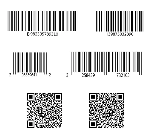 Barra Códigos Código Barras Para Escanear Etiqueta Escáner Etiqueta Del — Vector de stock