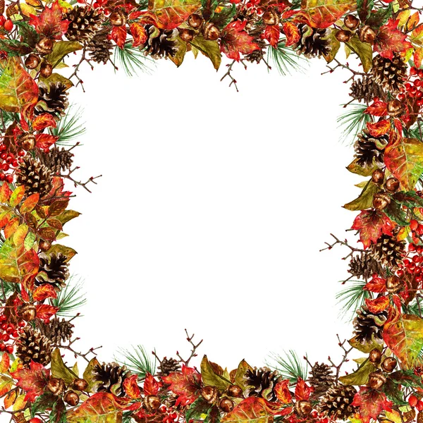 Autumn Decor and Design Elements, Watercolor Illustration — Stock Photo, Image