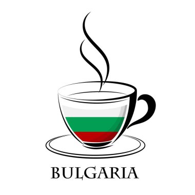 Bulgaristan bayrağı yapılan kahve logosu