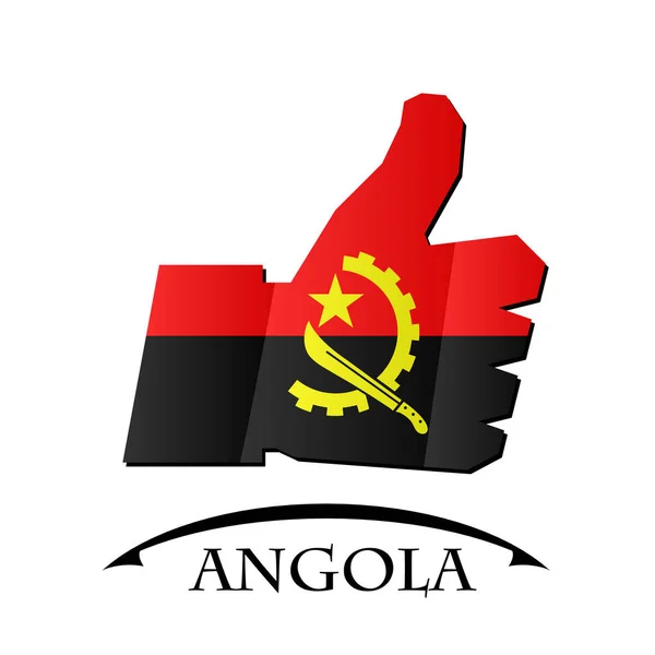 Comme icône faite à partir du drapeau de l'Angola — Image vectorielle