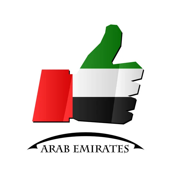 Like icon made from the flag of Arab Emirates — Stock Vector