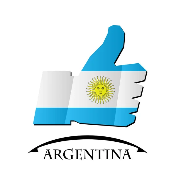 Als pictogram gemaakt van de vlag van Argentinië — Stockvector