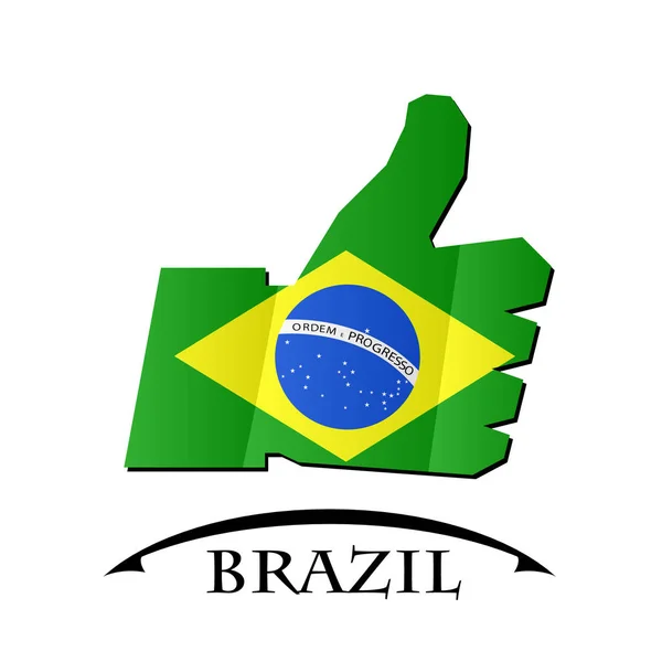 Jako ikonu z brazilská vlajka — Stockový vektor