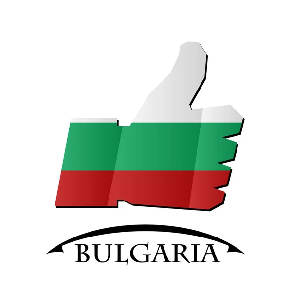 Als pictogram gemaakt van de vlag van Bulgarije — Stockvector