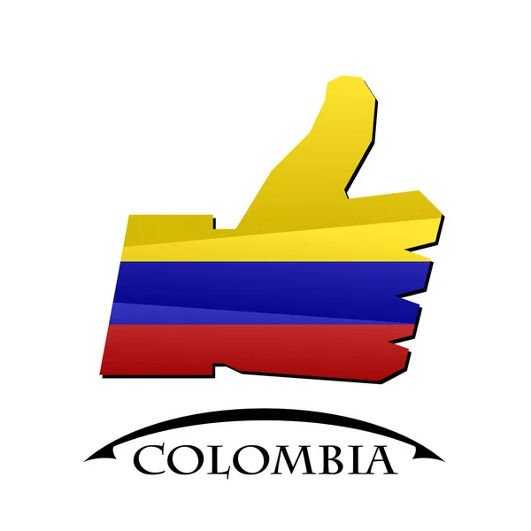 Como ícone feito a partir da bandeira da colômbia — Vetor de Stock
