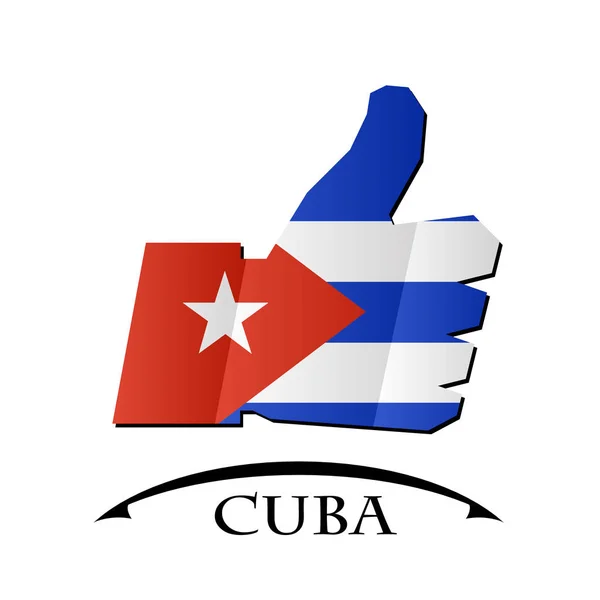 Comme icône faite à partir du drapeau de Cuba — Image vectorielle