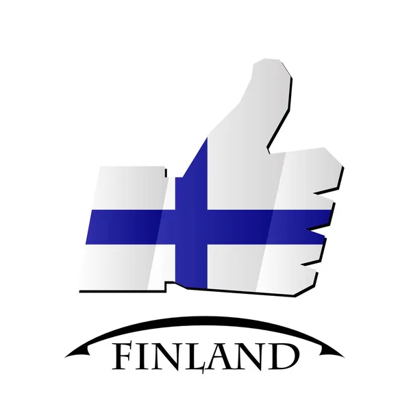 Mint ikon készült Finnország zászlaja — Stock Vector