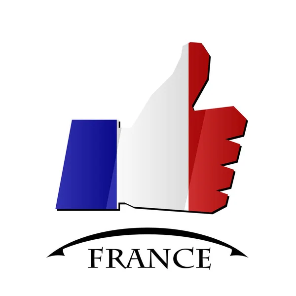 Like icon made from the flag of France — Stock Vector