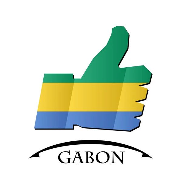 Som ikonen gjort från flagg i Gabon — Stock vektor