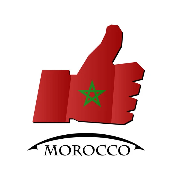 Like icon made from the flag of Morocco — Stock Vector