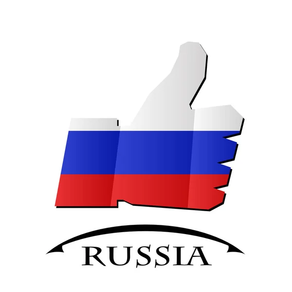 Like icon made from the flag of Russia — Stock Vector