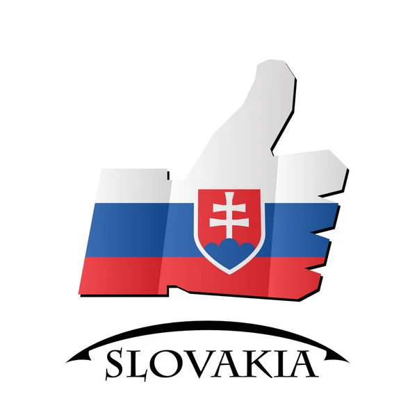 Como ícone feito a partir da bandeira da Eslováquia — Vetor de Stock