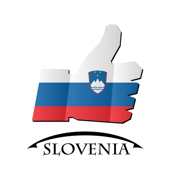 Wie eine Ikone aus der slowenischen Flagge — Stockvektor
