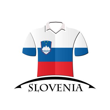 Slovenya bayrağı yapılmış gömlek simgesini