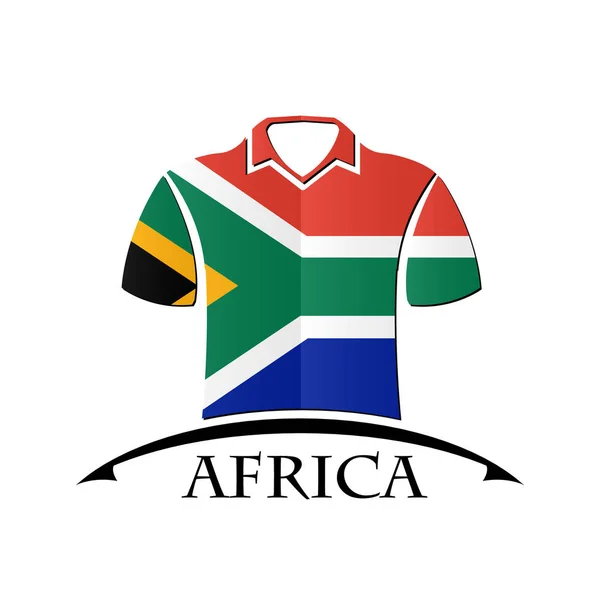 아프리카의 국기에서 만든 셔츠 아이콘 — 스톡 벡터