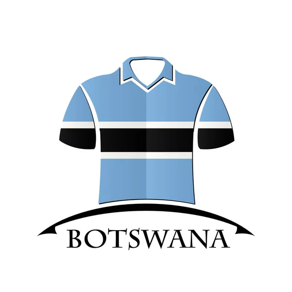 Shirts icon made from the flag of Botswana — Stock Vector