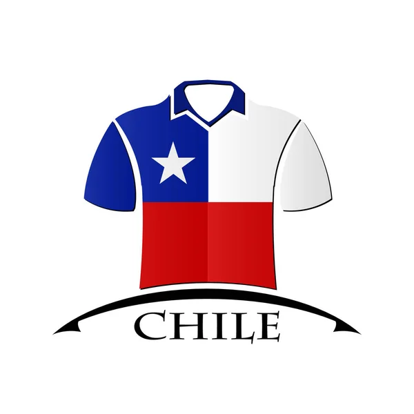 Camisas ícone feito a partir da bandeira do Chile — Vetor de Stock