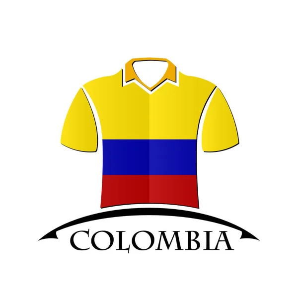 Shirts icon made from the flag of colombia — Stock Vector