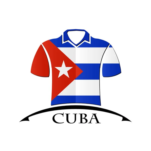 キューバの旗から作られた t シャツ アイコン — ストックベクタ