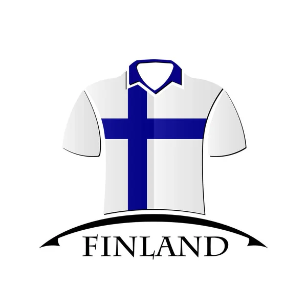 Πουκάμισα εικονίδιο από τη σημαία της Φινλανδίας — Διανυσματικό Αρχείο