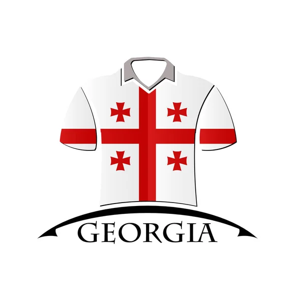 Camisas ícone feito a partir da bandeira de Geor — Vetor de Stock