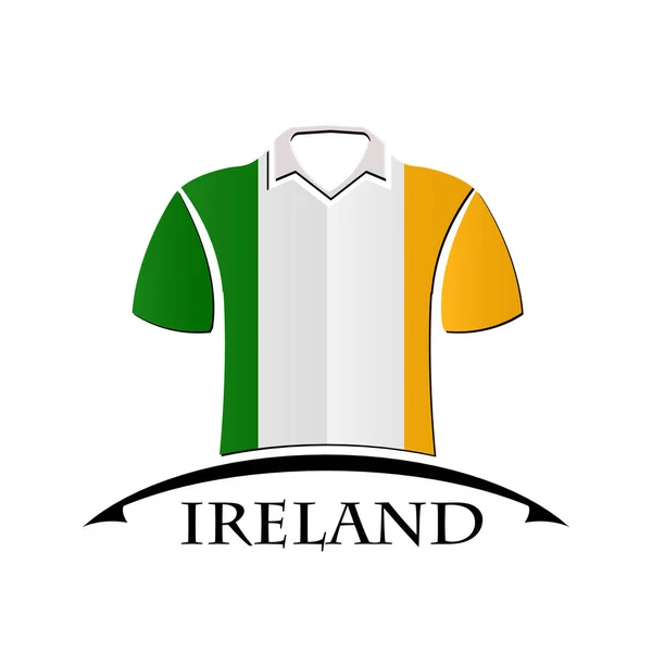 아일랜드의 국기에서 만든 셔츠 아이콘 — 스톡 벡터