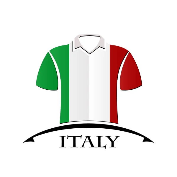 Ikona koszule wykonane z flaga Włoch — Wektor stockowy