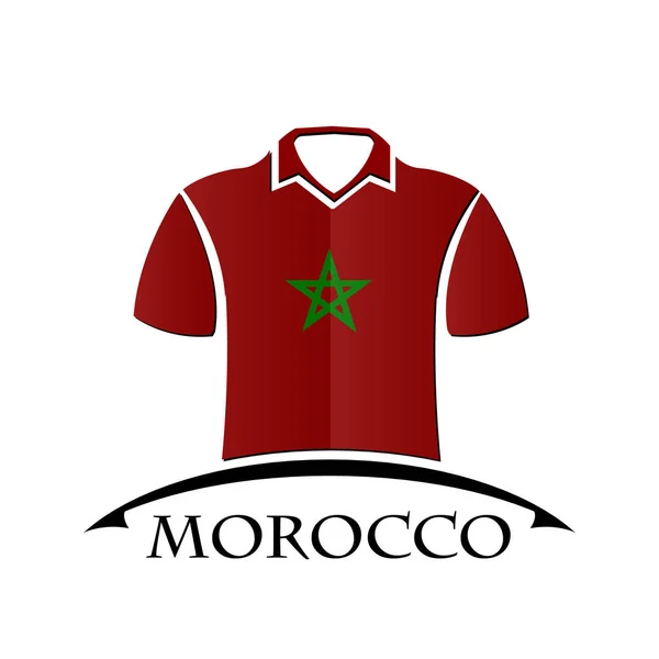 Shirts icon made from the flag of Morocco — Stock Vector
