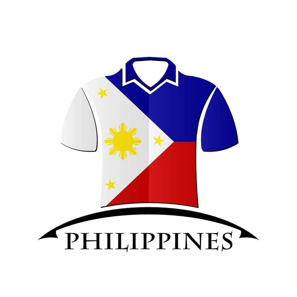 Camisas icono de la bandera de Filipinas — Archivo Imágenes Vectoriales