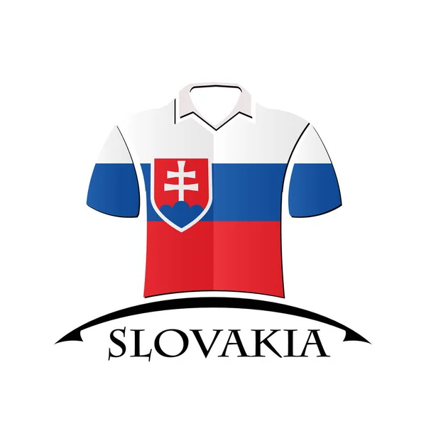 Shirts icon made from the flag of Slovakia — Stock Vector