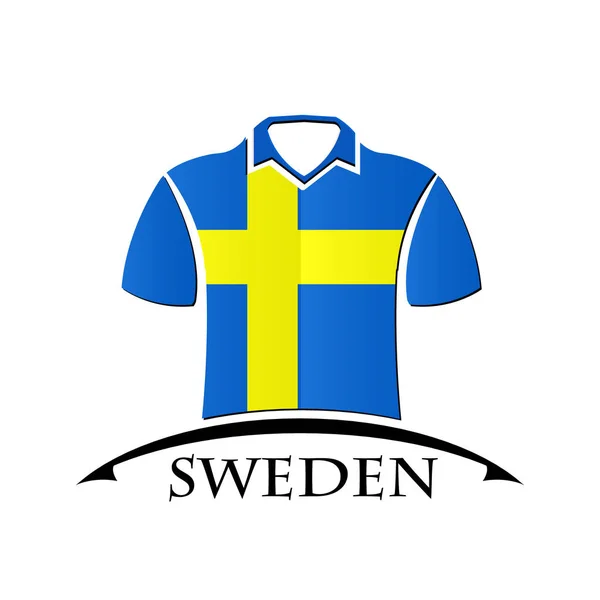 Camisas icono de la bandera de Suecia — Archivo Imágenes Vectoriales