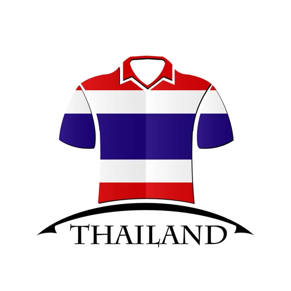 Skjortor-ikonen gjort från flagg i Thailand — Stock vektor
