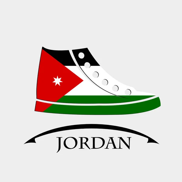 Zapatos icono de la bandera de Jordania — Archivo Imágenes Vectoriales