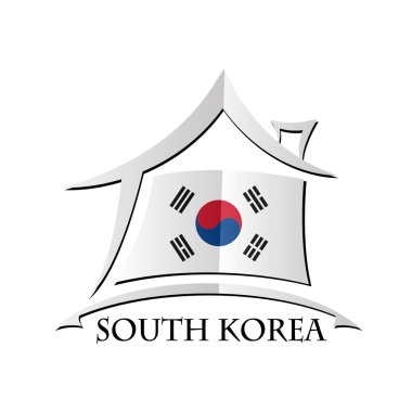 Güney Kore bayrağı yapılan ev simgesini