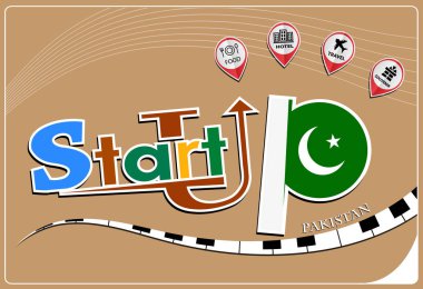 Pakistan, kavramsal vecto bayrak yapılan başlangıç tasarım