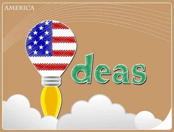 Concepto de la idea hecha de la bandera de América, vector conceptual i — Archivo Imágenes Vectoriales