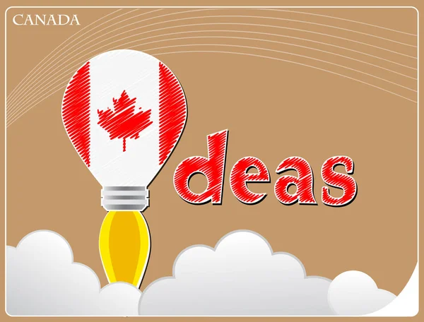Idea concept  made from the flag of Canada, conceptual vector il — Stock Vector