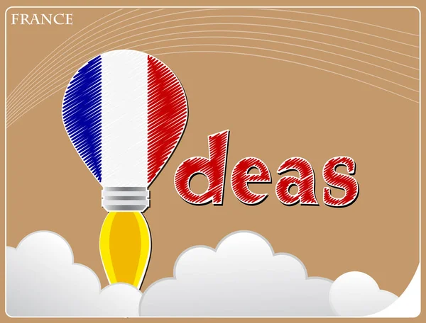 Concepto de la idea hecha de la bandera de Francia, vector conceptual il — Vector de stock