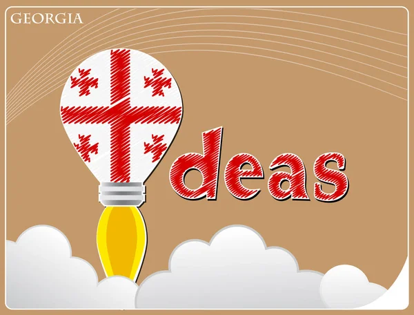 Concepto de idea hecho de la bandera de Georgia, vector conceptual i — Vector de stock