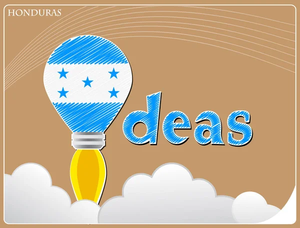 Concepto de idea hecho desde la bandera de Honduras, vector conceptual — Vector de stock